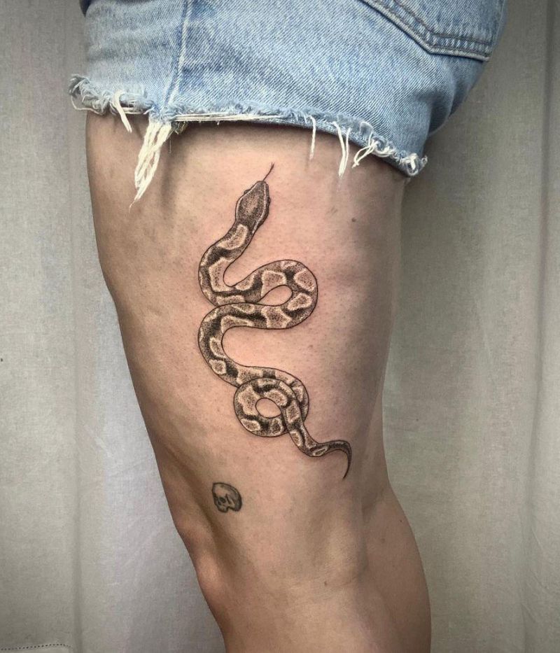 30 Pretty Python Tattoos You Will Love