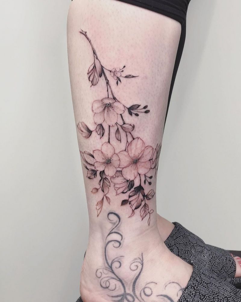 30 Pretty Cherry Blossom Tattoos Make You Charming