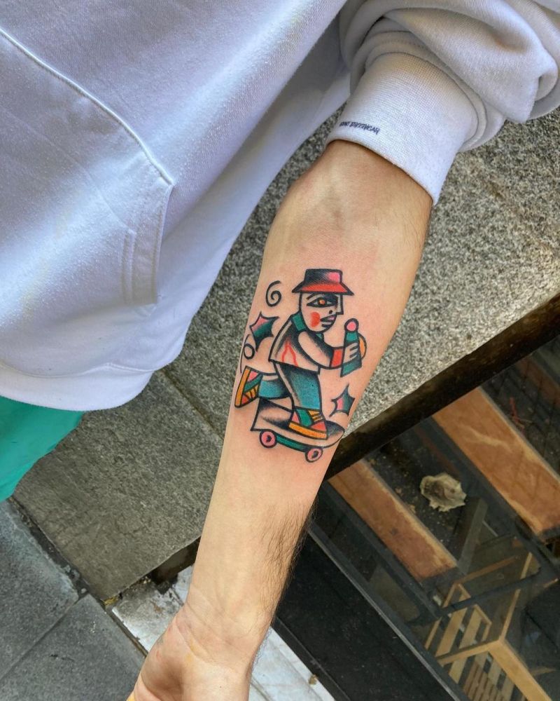 30 Pretty Skater Tattoos You Will Love