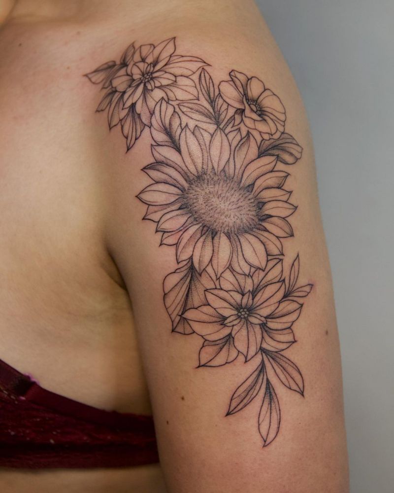 30 Pretty Sunflower Tattoos Improve Your Temperament