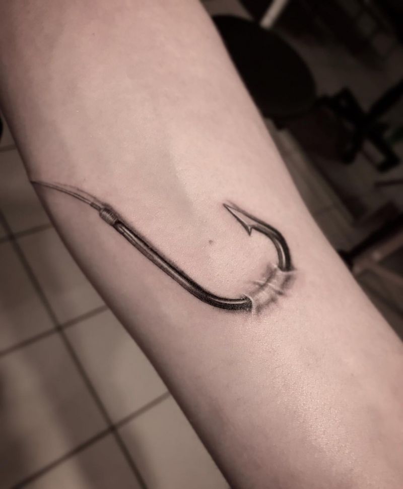 30 Pretty Fishhook Tattoos You Must Try