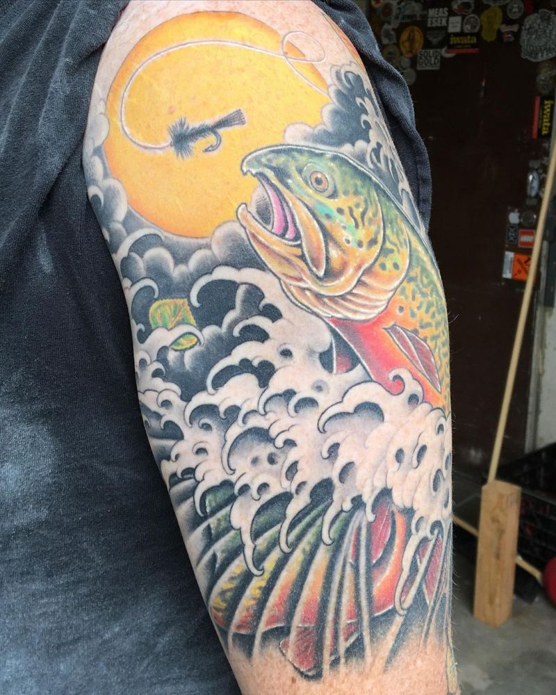 30 Pretty Fishing Tattoos Improve Your Temperament