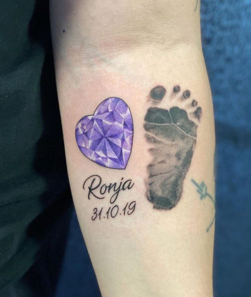 30 Pretty Footprint Tattoos to Inspire You