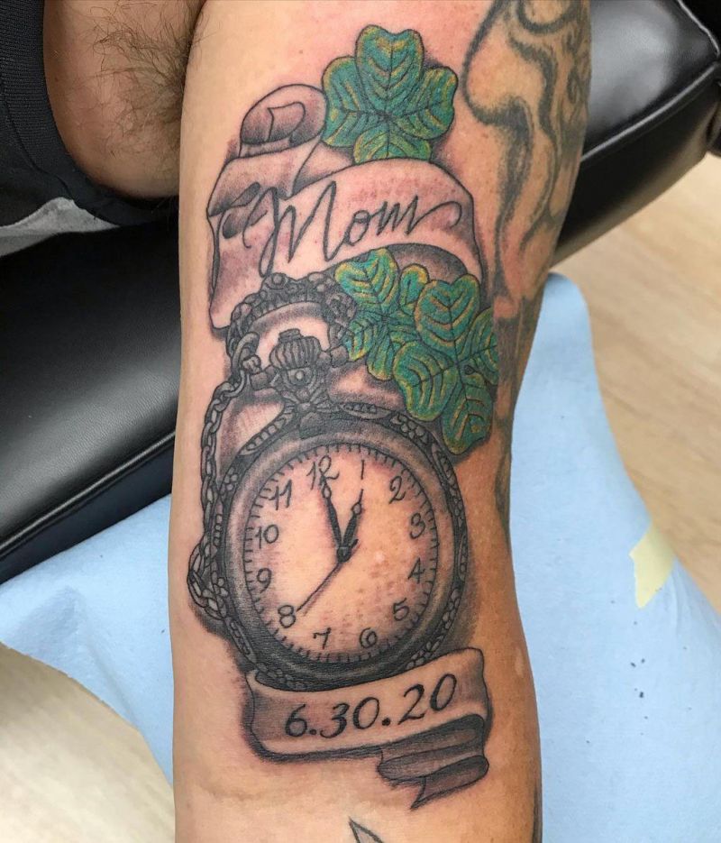 30 Pretty Pocket Watch Tattoos You Must Try