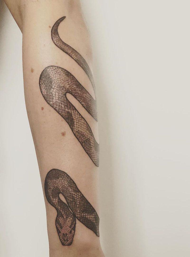 30 Pretty Python Tattoos You Will Love