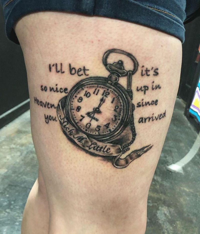 30 Pretty Stopwatch Tattoos You Will Love