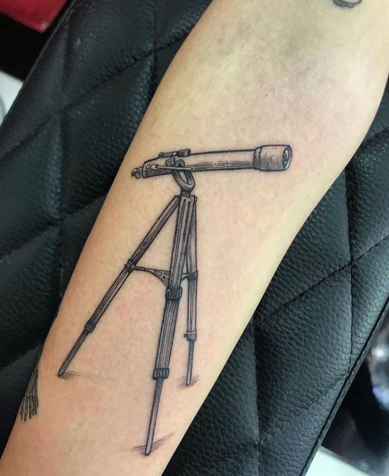 30 Pretty Telescope Tattoos You Will Love