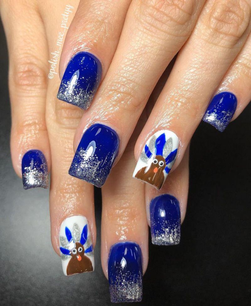 30 Trendy Thanksgiving Turkey Nails