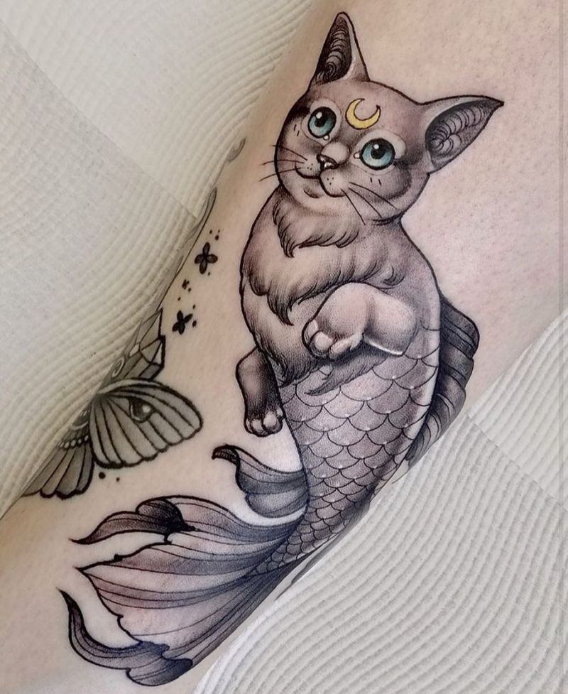 30 Cute Cat Tattoos You Will Love