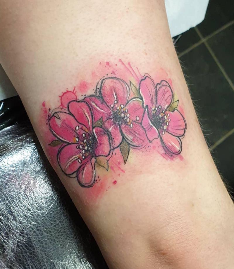 30 Pretty Cherry Blossom Tattoos Make You Charming