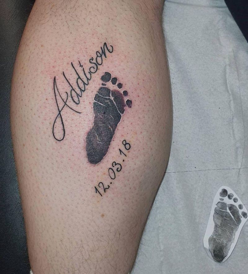 30 Pretty Footprint Tattoos to Inspire You