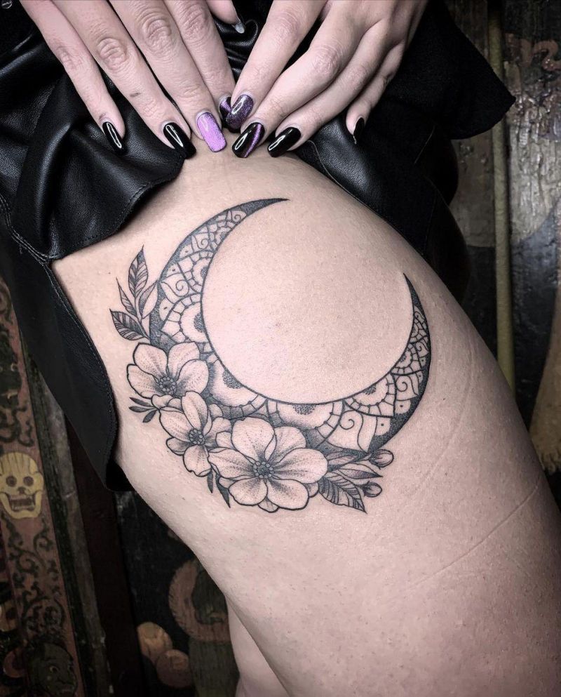 30 Pretty Moon Tattoos You Will Love