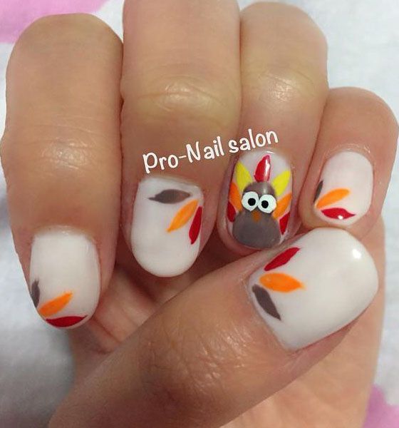 30 Trendy Thanksgiving Turkey Nails