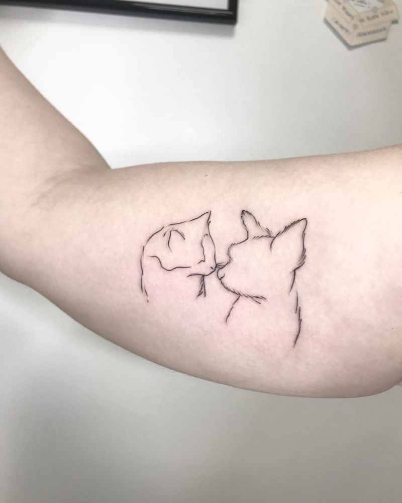 30 Cute Cat Tattoos You Will Love