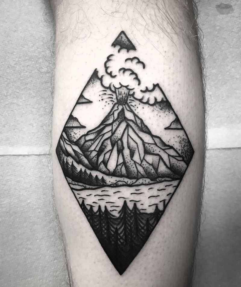 30 Pretty Volcano Tattoos for Inspiration