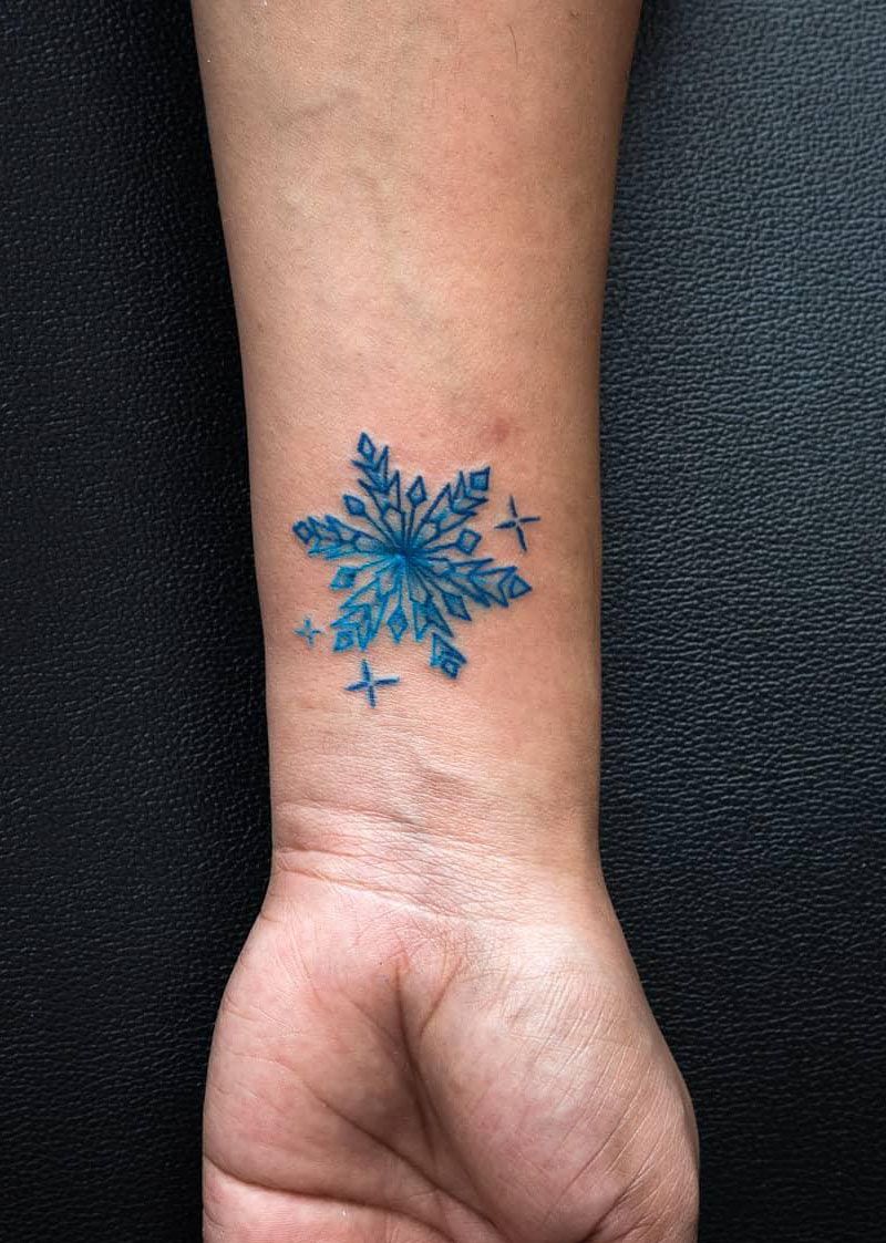 30 Pretty Blue Tattoos You Will Love