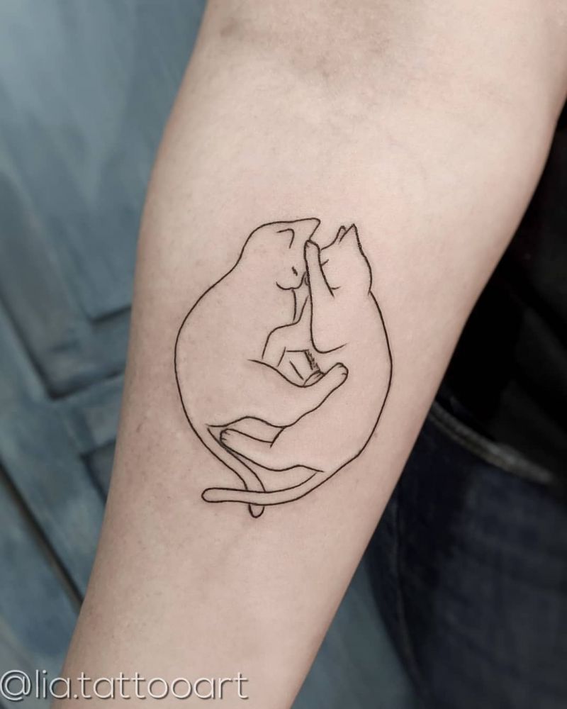 30 Cute Cat Tattoos You Will Love