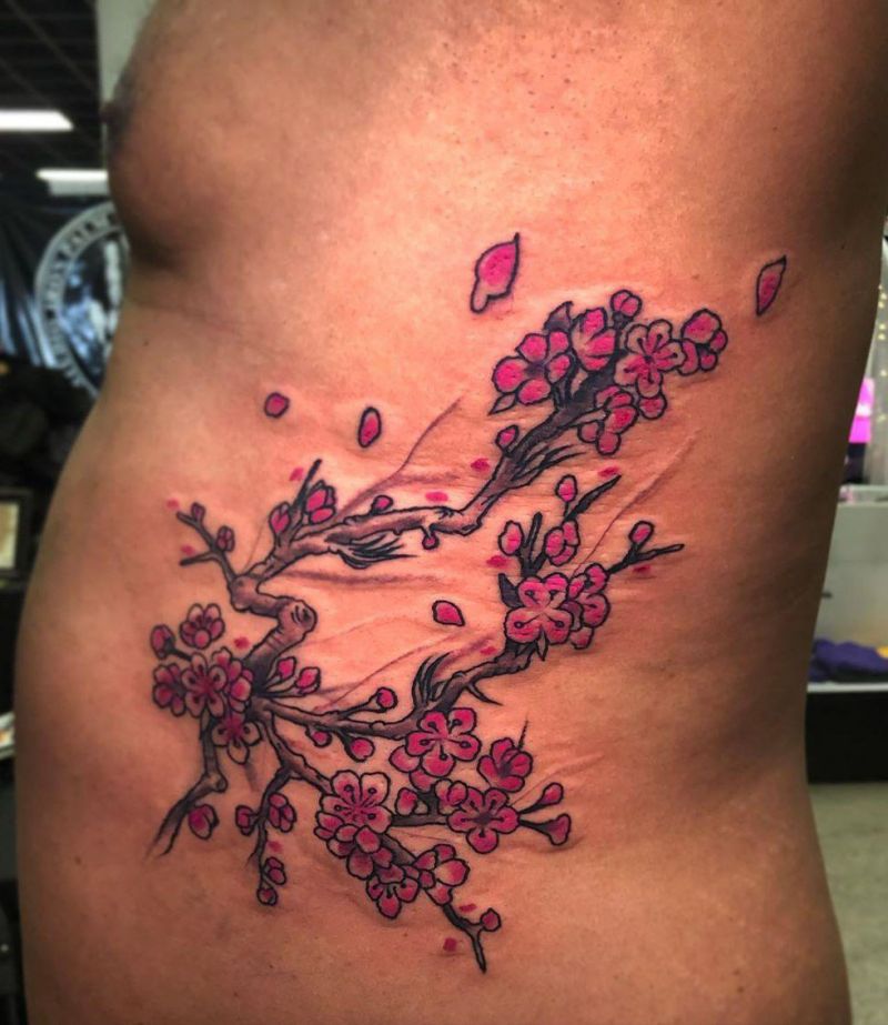 30 Pretty Cherry Blossom Tattoos Make You Charming