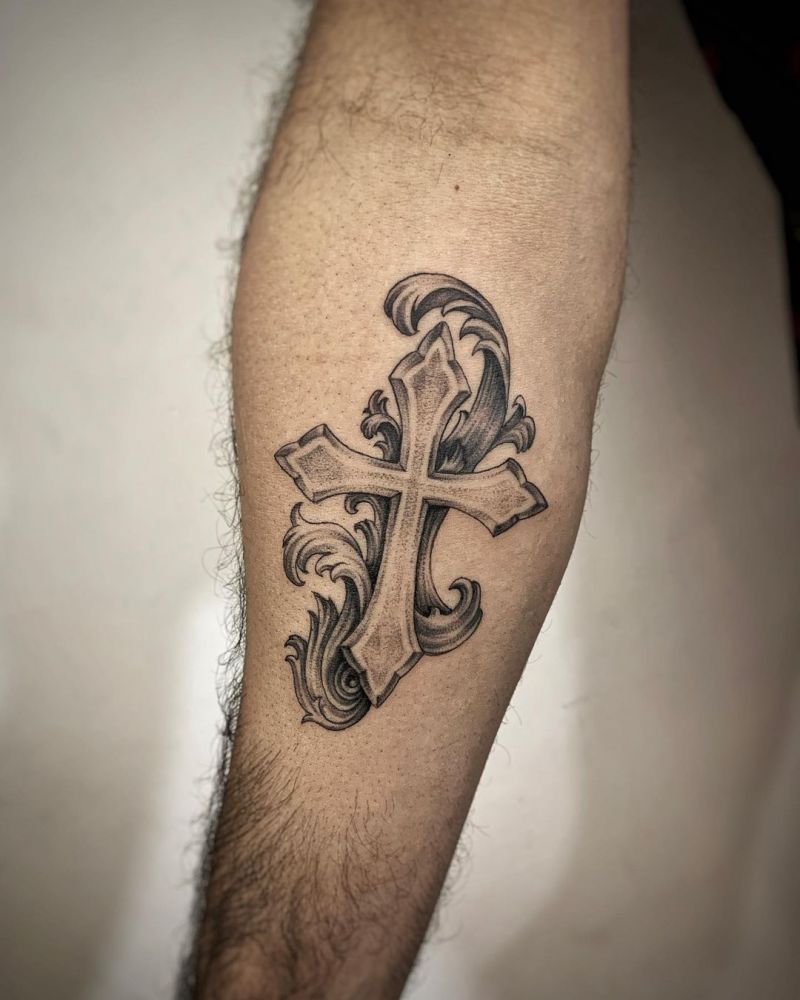 30 Pretty Cross Tattoos You Will Love