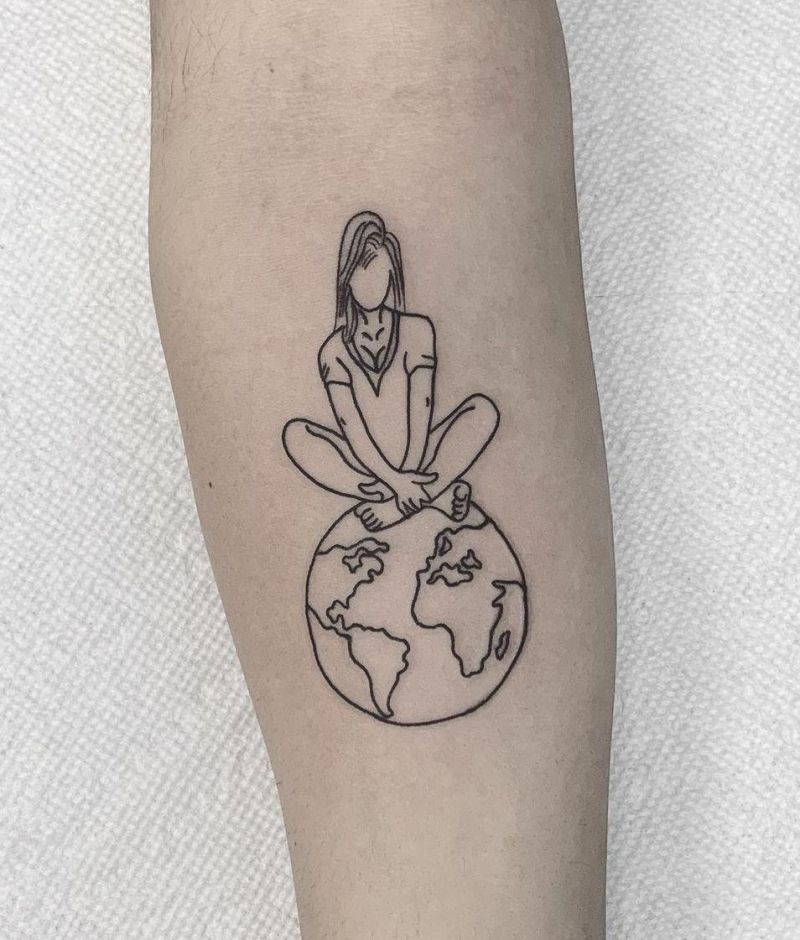 30 Pretty Earth Tattoos to Inspire You