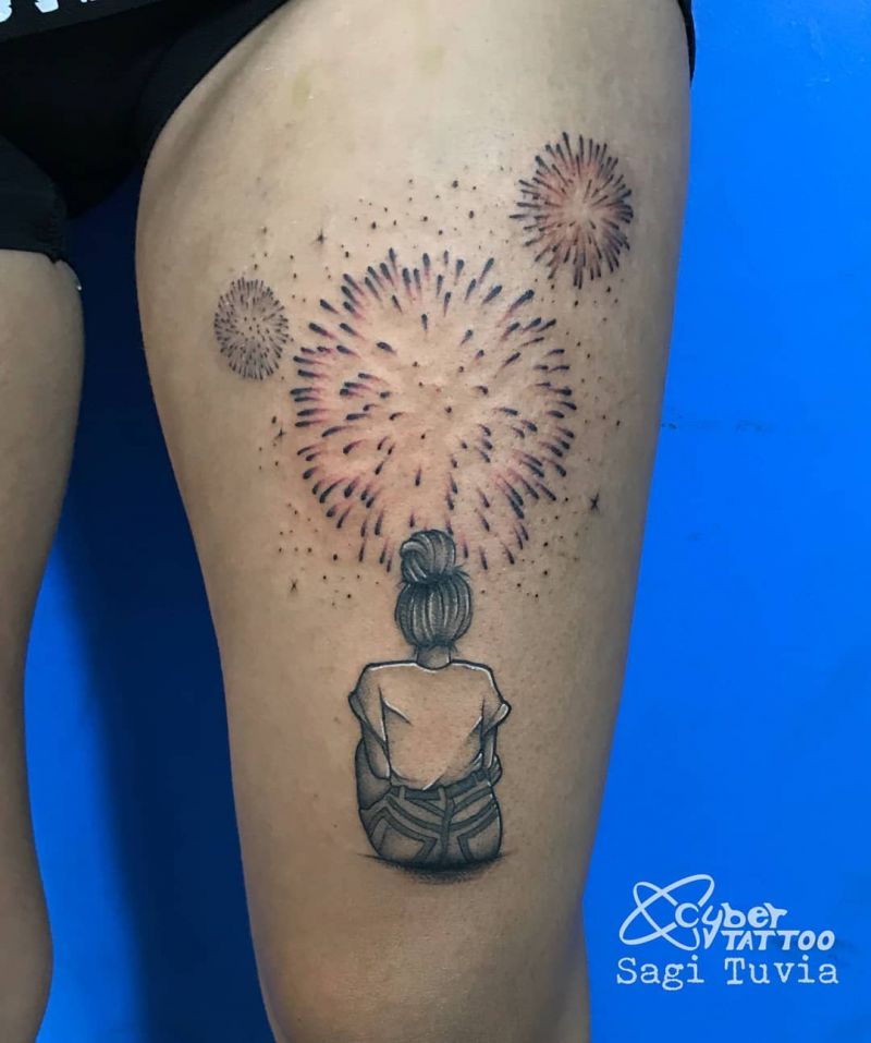 30 Pretty Fireworks Tattoos Improve Your Temperament