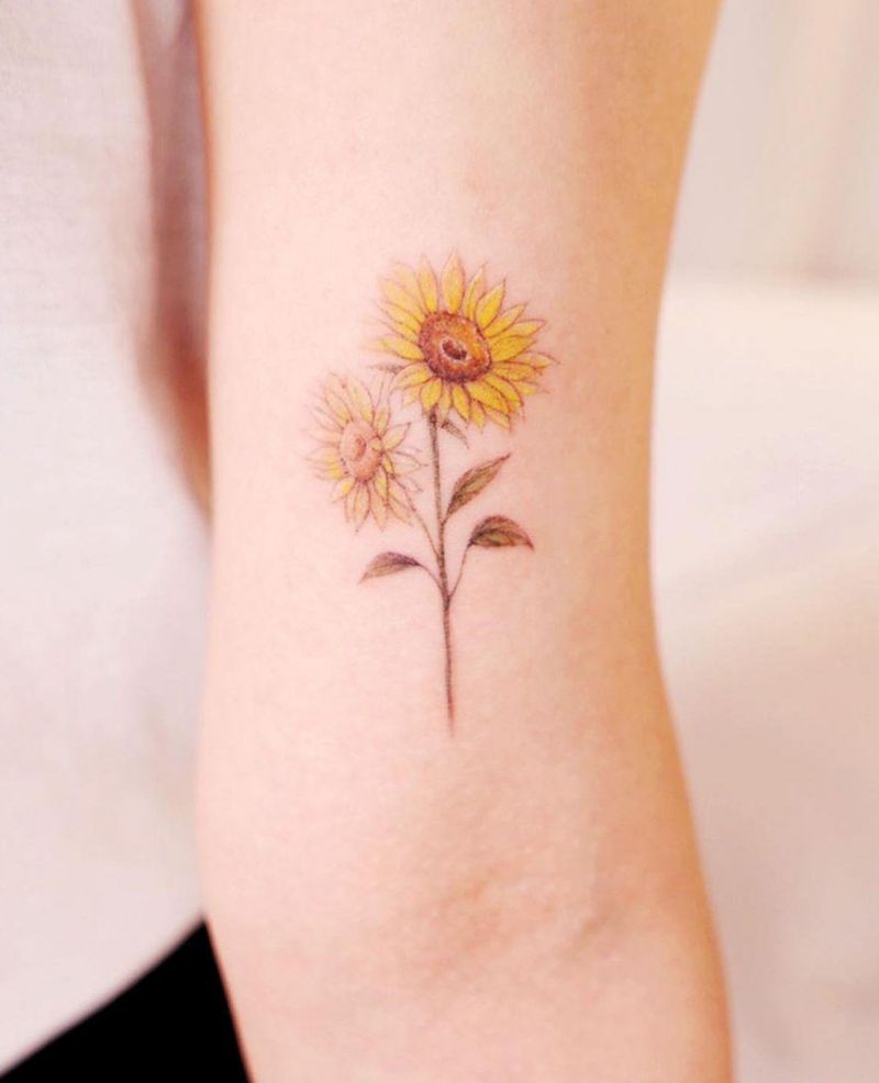 30 Pretty Sunflower Tattoos Improve Your Temperament