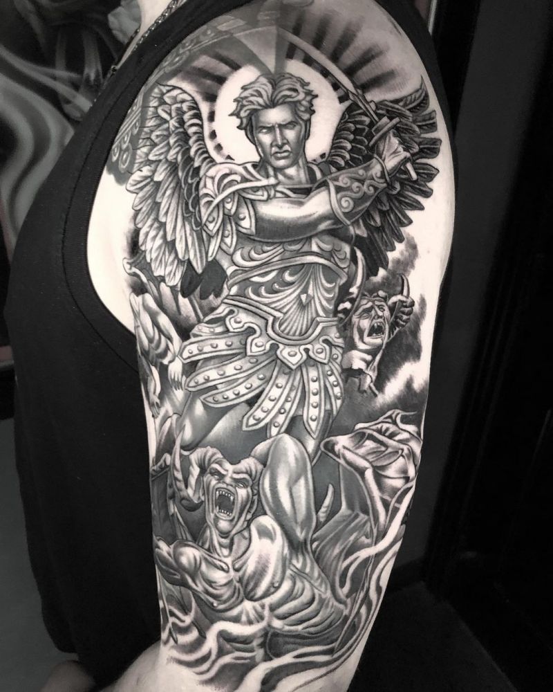 30 Pretty Archangel Tattoos You Will Love