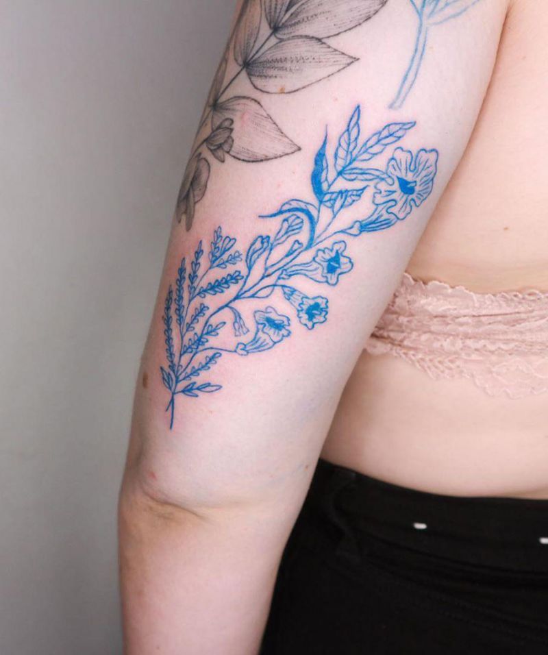 30 Pretty Blue Tattoos You Will Love