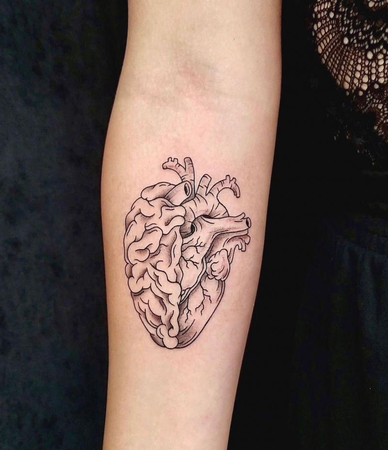 30 Pretty Brain Tattoos Make You Beautiful