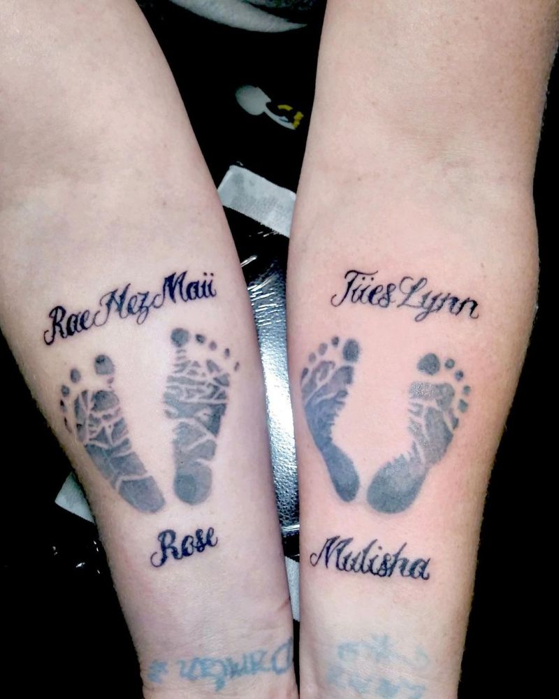 30 Pretty Footprint Tattoos to Inspire You