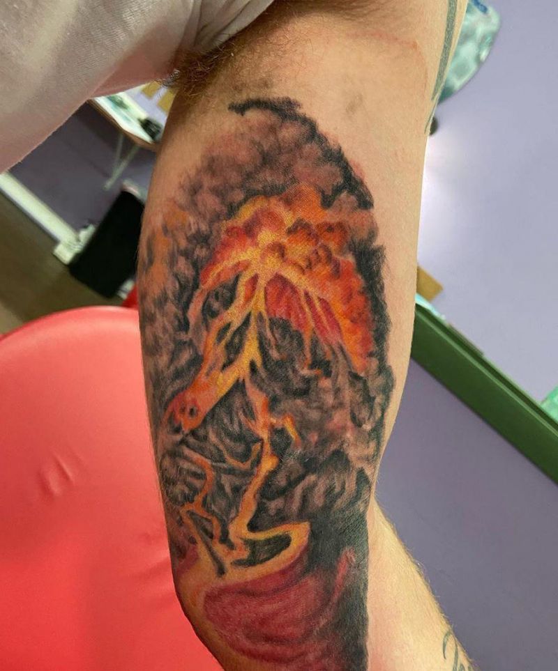 30 Pretty Volcano Tattoos for Inspiration