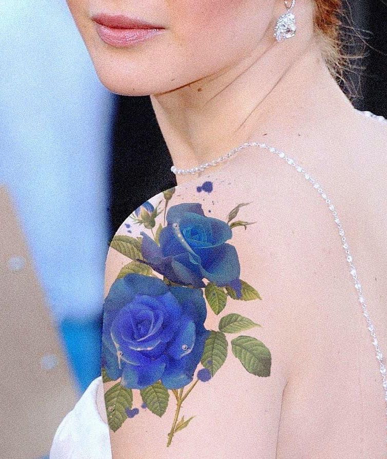 30 Pretty Blue Rose Tattoos You Must Try