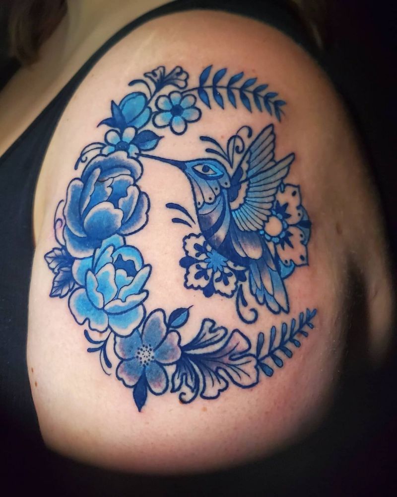 30 Pretty Blue Tattoos You Will Love