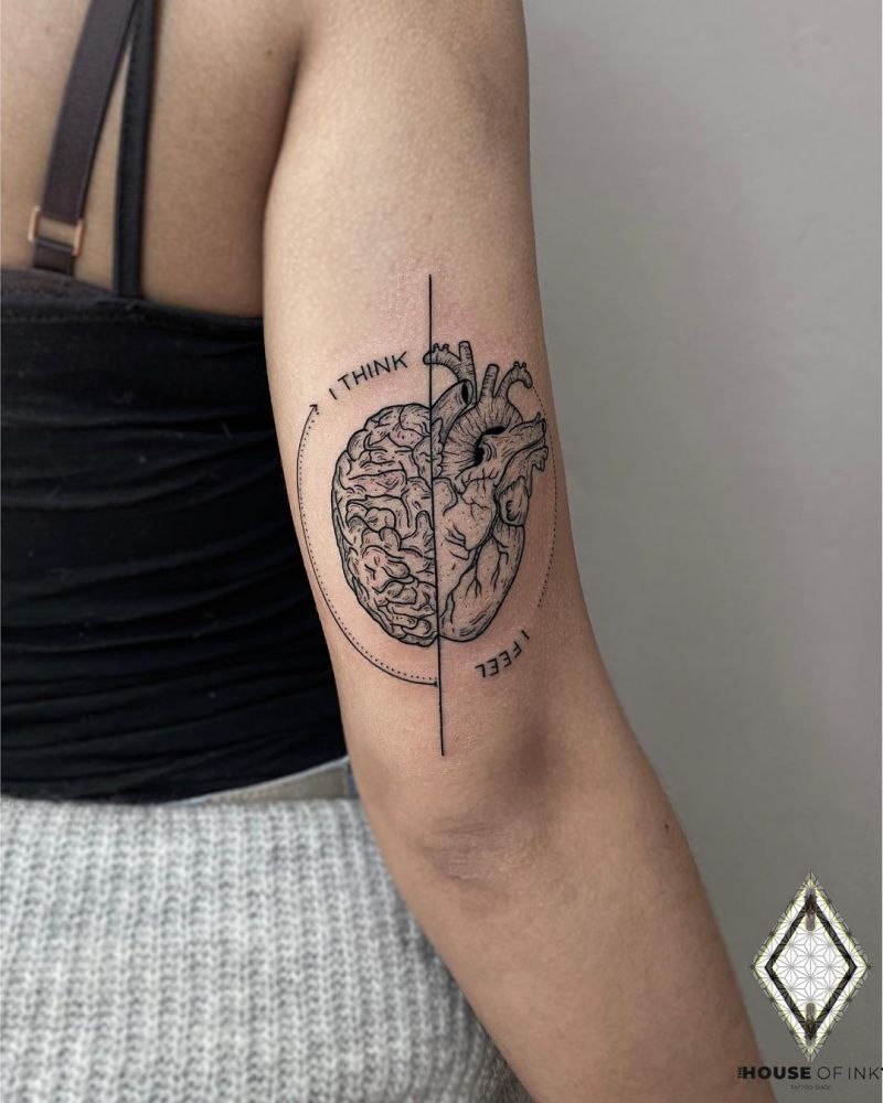 30 Pretty Brain Tattoos Make You Beautiful