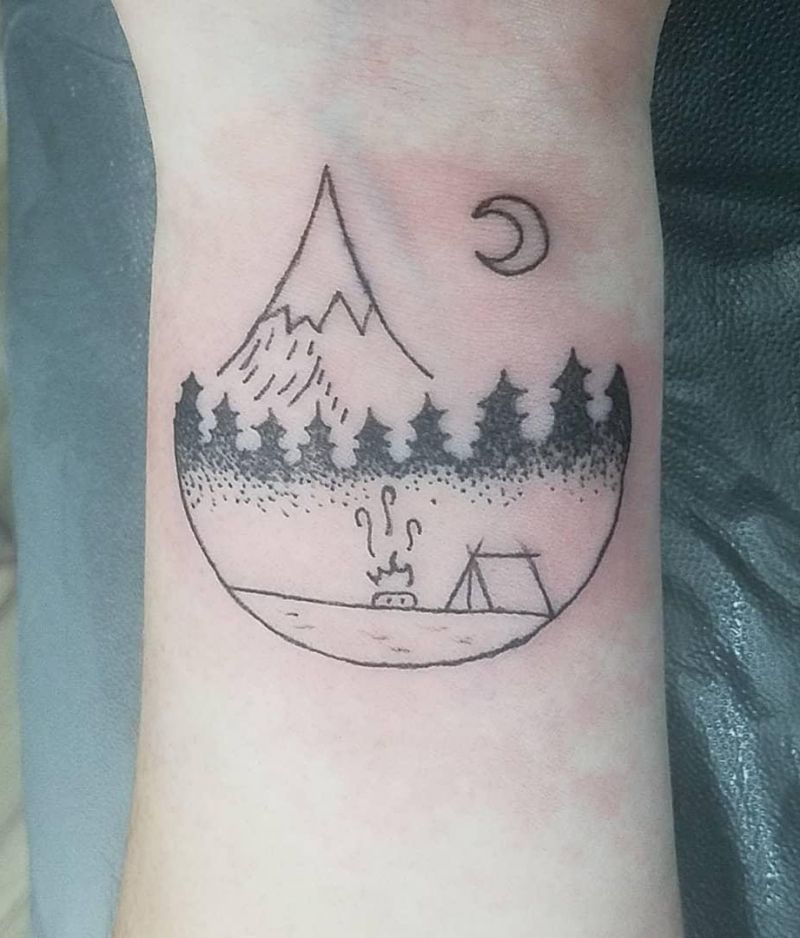 30 Pretty Camp Tattoos You Will Love