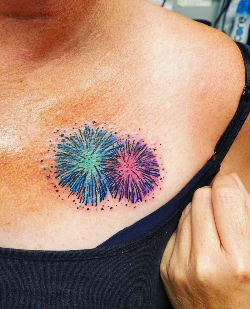 30 Pretty Fireworks Tattoos Improve Your Temperament