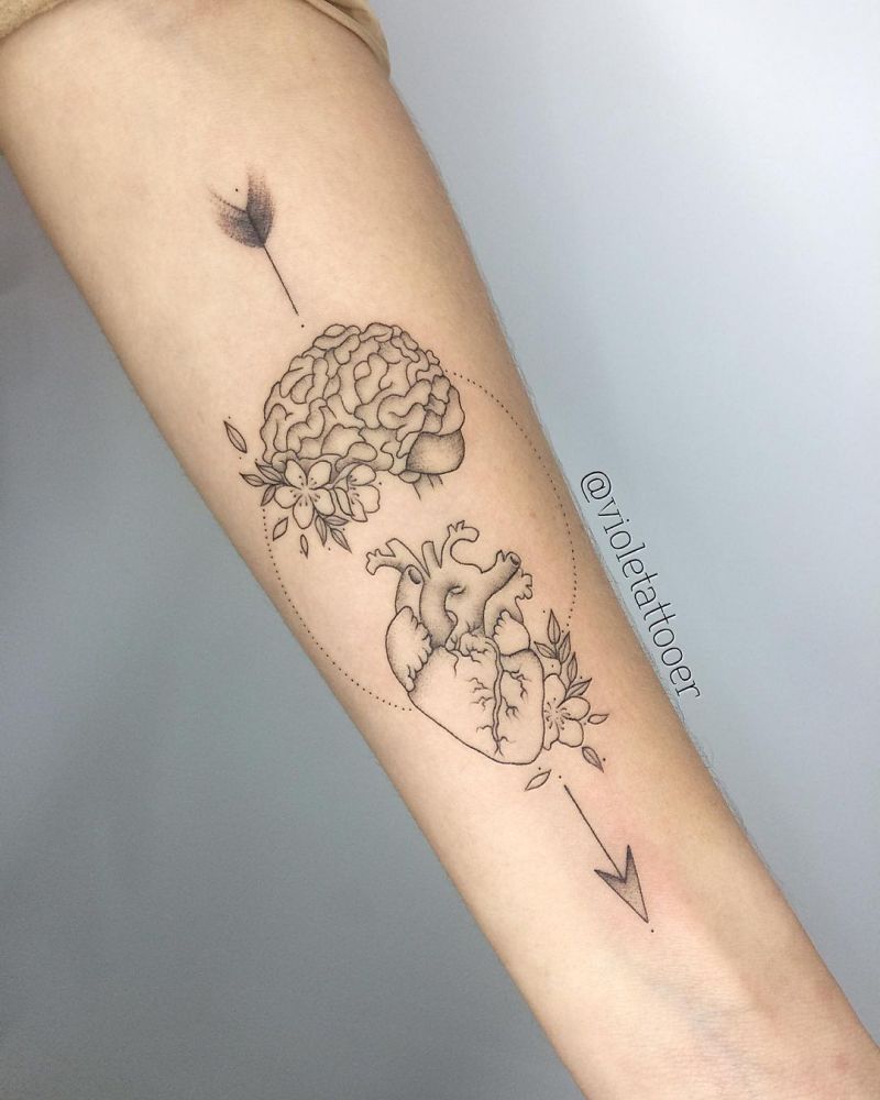 30 Pretty Brain Tattoos Make You Beautiful