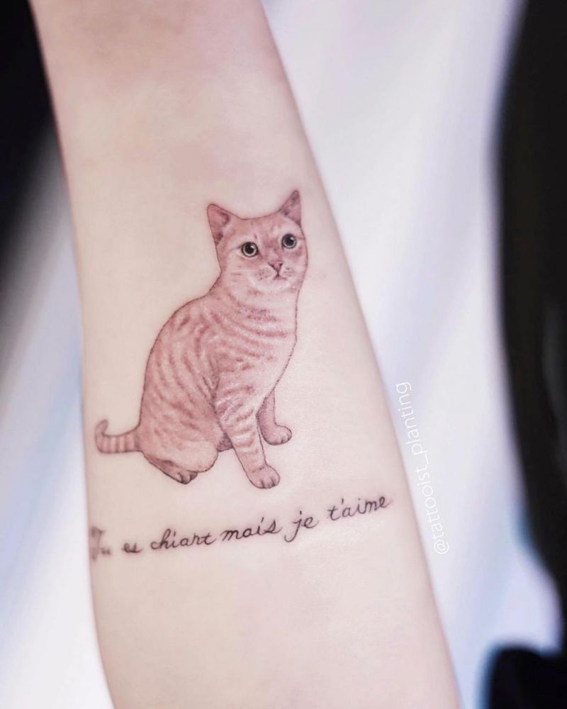 30 Cute Cat Tattoos You Will Love