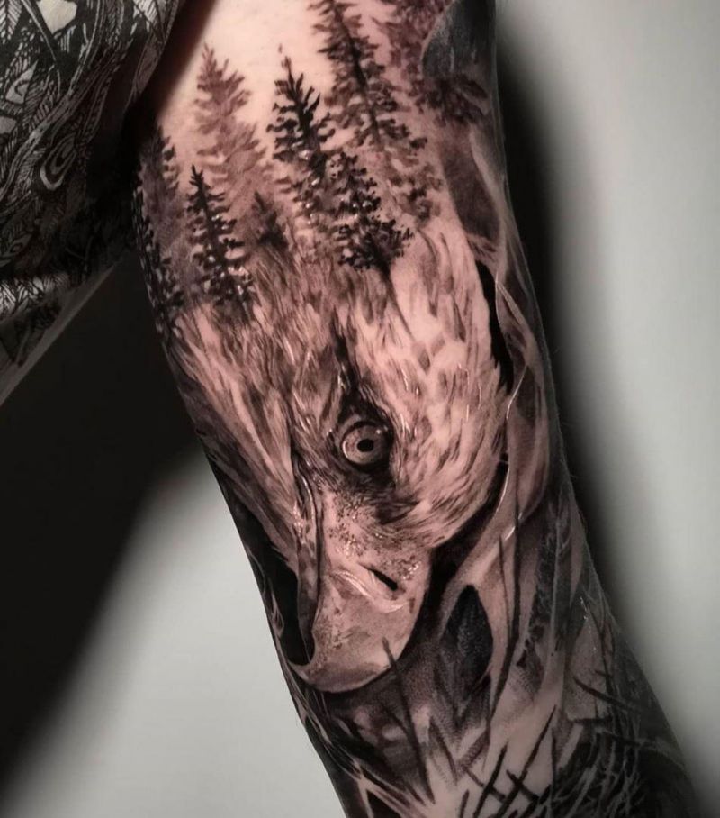 30 Pretty Eagle Tattoos Show Your Temperament