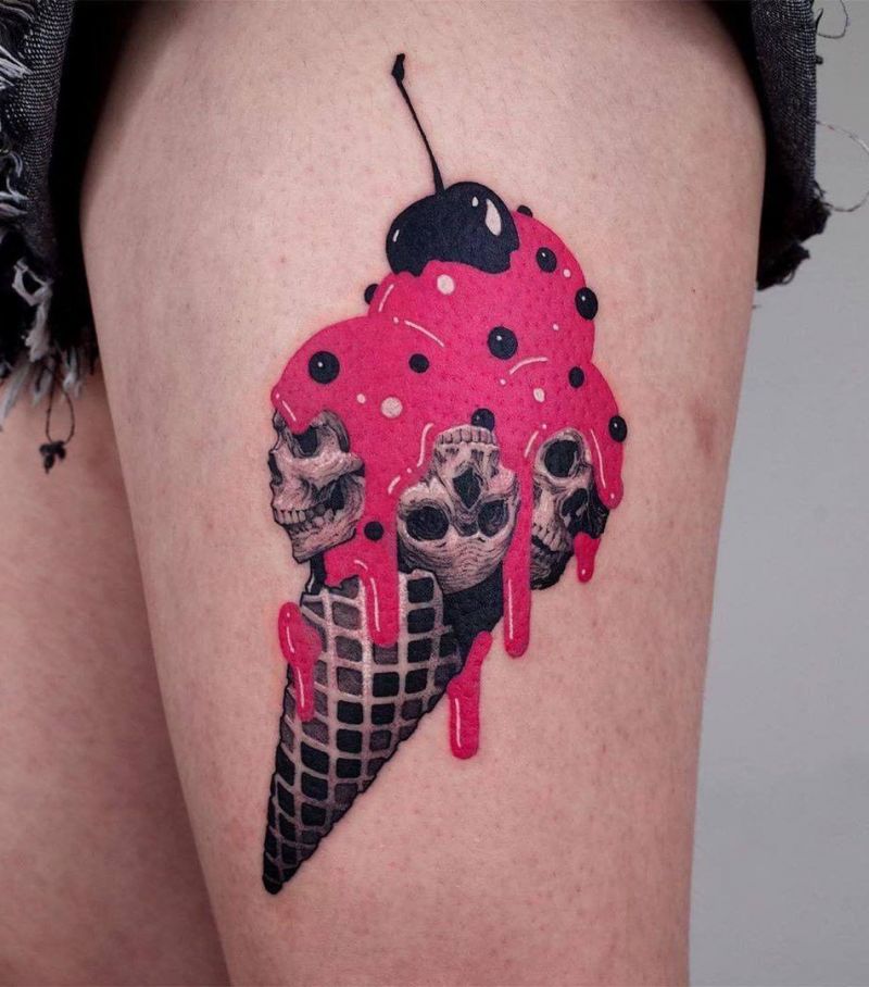 30 Pretty Icecream Tattoos for Inspiration