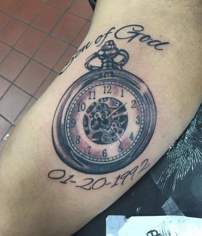 30 Pretty Stopwatch Tattoos You Will Love