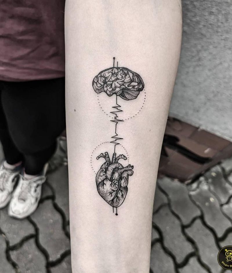 30 Pretty Brain Tattoos Make You Beautiful