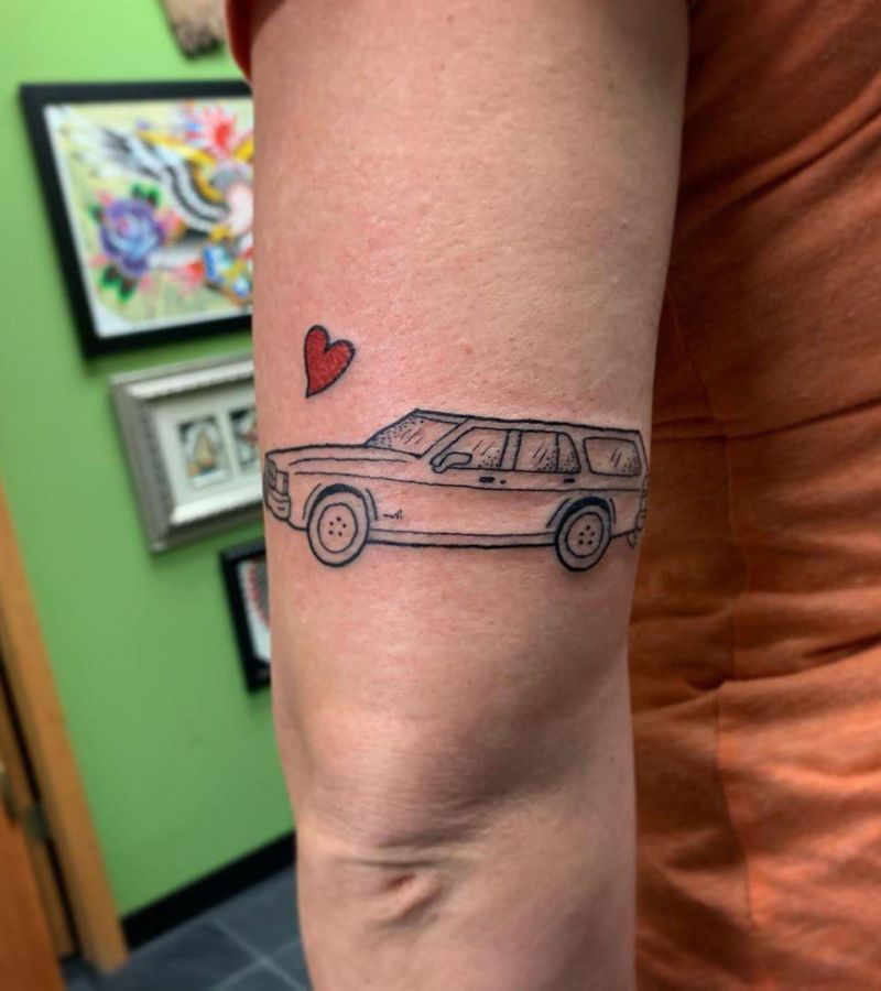 30 Pretty Car Tattoos for Inspiration