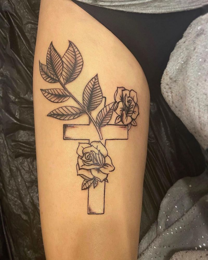 30 Pretty Cross Tattoos You Will Love