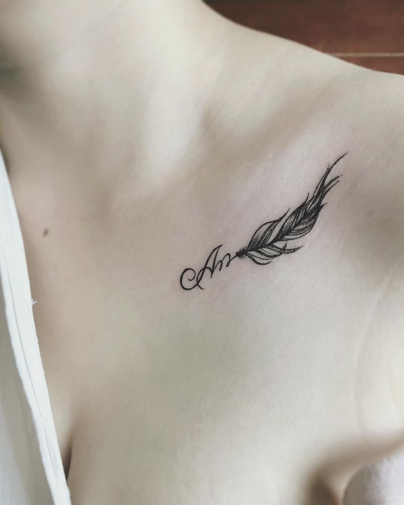 30 Pretty Feather Tattoos You Must Try