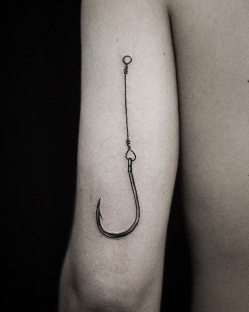 30 Pretty Fishhook Tattoos You Must Try