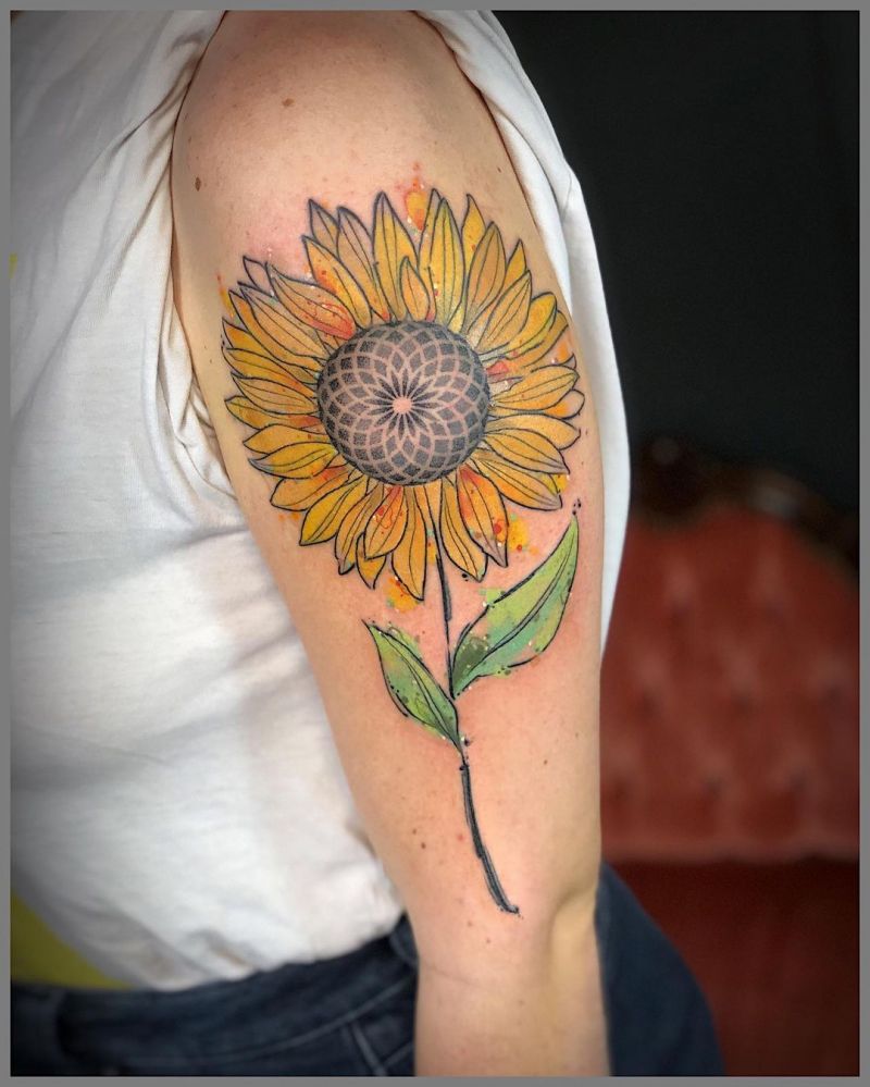 30 Pretty Sunflower Tattoos Improve Your Temperament