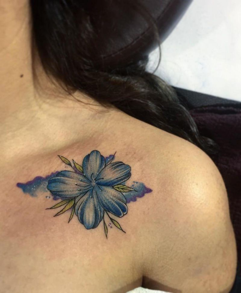 30 Pretty Blue Tattoos You Will Love