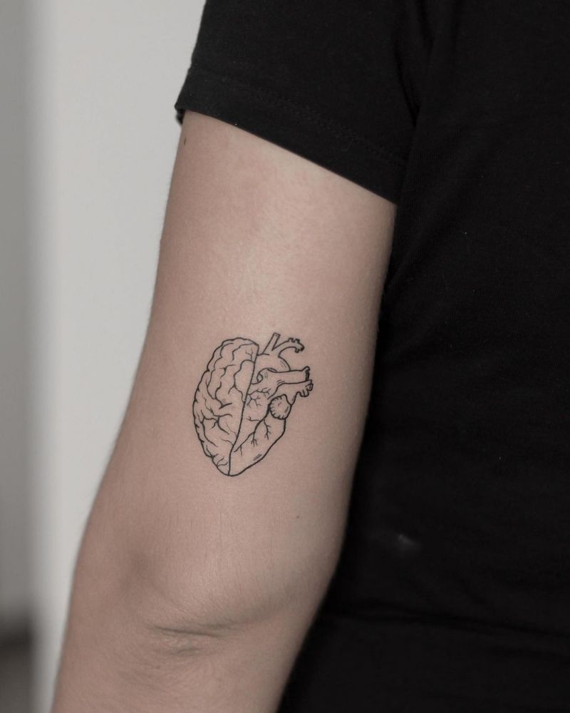 30 Pretty Brain Tattoos Make You Beautiful