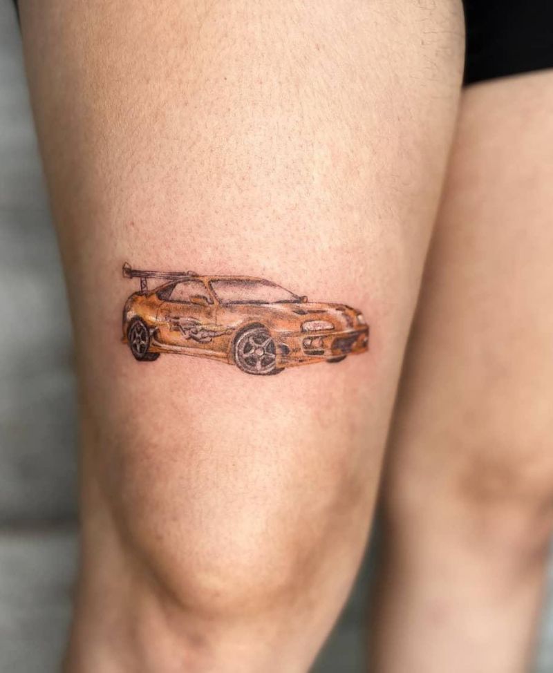 30 Pretty Car Tattoos for Inspiration